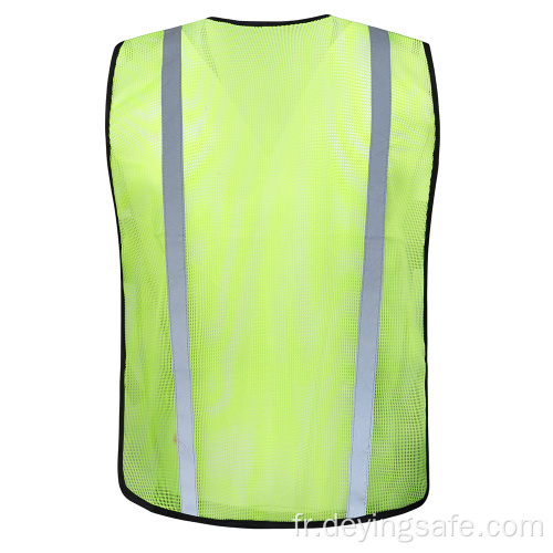 Gilet de sécurité fluorescent réfléchissant